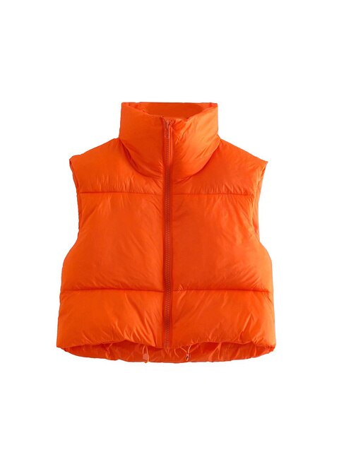 Oversized  Solid Color Tank Ladies Basic Warm Sleeveless Jacket