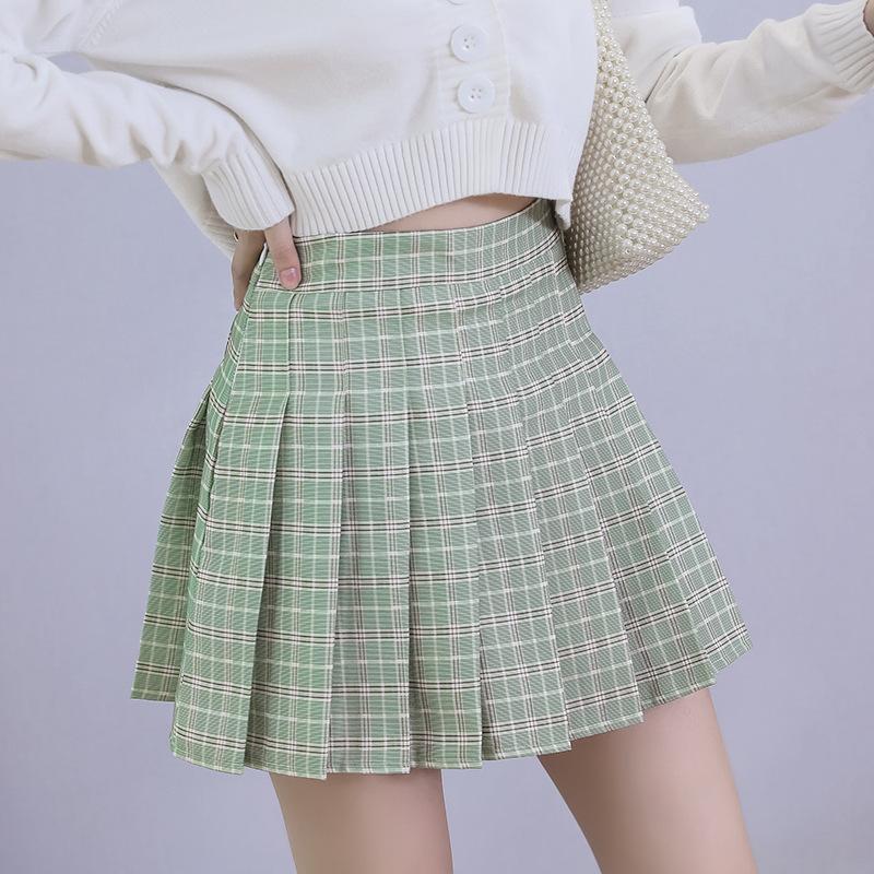 Korean Plaid Short Mini Skirt