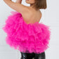 Emillydress Fashion Puffy Mesh Tulle Tube Tops