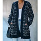 Fitshinling Bohemian Plaid Cardigans Vintage Long Coat Female Jacket