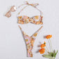 Floral Print Bikinis Low Waist Thong Separate Swimsuit