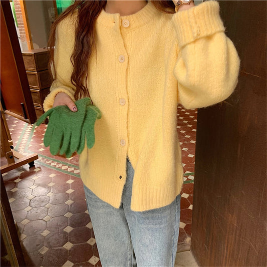 Sweaters Cardigans Warm Casual Arrival Solid Knitwear Loose Coat
