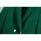 Vintage Stylish Green Oversized Blazer