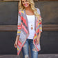 Striped Print Boho Cardigan Outwear Knitted Casual Vintage Jacket Coat