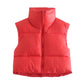 Oversized  Solid Color Tank Ladies Basic Warm Sleeveless Jacket