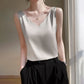 Bottoming Satin Mulberry Silk Top Spring and Summer Small V-Neck