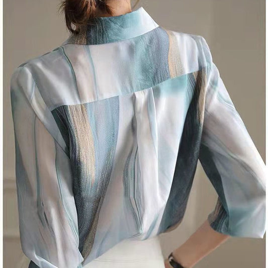 Patchwork Elegant Fashion Chiffon Shirts
