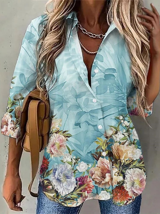 Casual Daily Floral Print Blouse