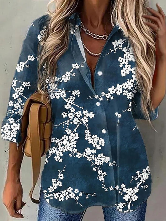 Casual Daily Floral Print Blouse