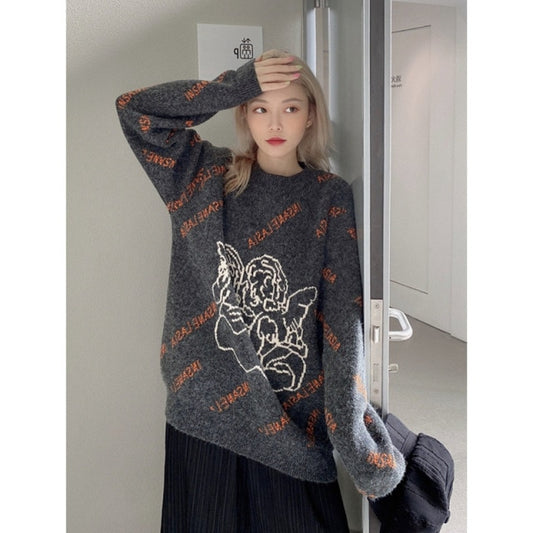 Lazy Style Thick Long-Sleeved Casual Sweater