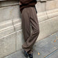 Women Autumn Vintage Loose All-match Mopping Wide Leg Pants